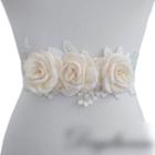 Flower Lace Belt White - One Size