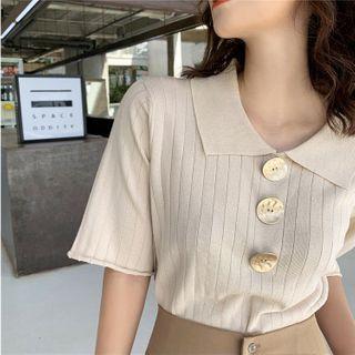 Short-sleeve Knit Polo-shirt