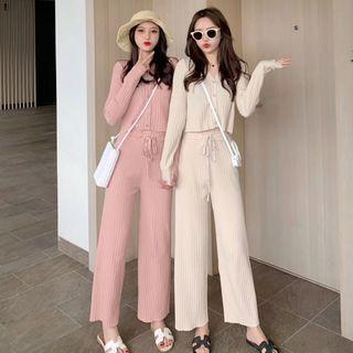 Set: Cardigan + Knit Pants