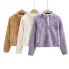 Fluffy Half-zip Sweatshirt