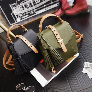 Tasseled Buckled Backpack