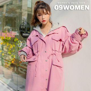 Balloon-sleeve Oversized Safari Coat