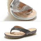 Rhinestone-trim Flip-flops