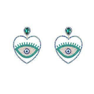 Vintage Rhinestone Eye Drop Earring