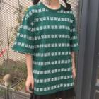 Chinese Character Short-sleeve T-shirt Green - One Size
