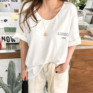London Elbow-sleeve Printed T-shirt