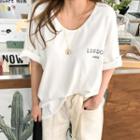 London Elbow-sleeve Printed T-shirt