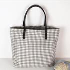 Gingham Canvas Tote