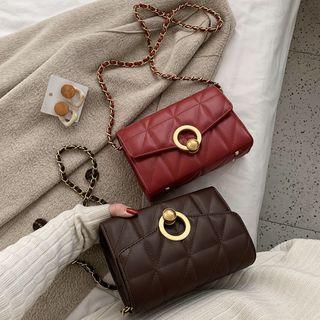 Hoop Accent Quilted Crossbody Bag