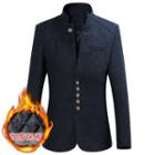 Stand Collar Single-breasted Blazer