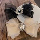 Bow Mesh Rhinestone Hair Clip / Set