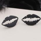 Lips Alloy Earring 1 Pair - Black - One Size