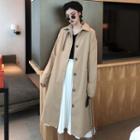 Single-breasted Trench Coat / High Waist Pleated Skirt