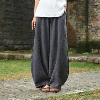 Plain Loose Fit Bubble Pants