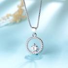 925 Sterling Silver Rhinestone Pendant Necklace Without Necklace - Pendant - One Size