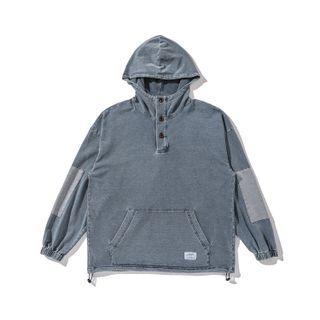 Washed Henley Hoodie
