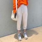 Seam-trim Asymmetric-hem Sweatpants