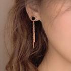 Tassel Gold Color Earrings Rose Gold - One Size