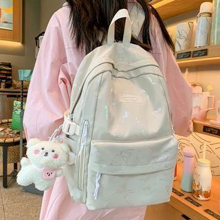 Holographic Print Nylon Backpack