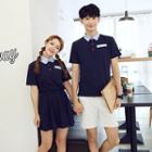 Couple Matching Short-sleeve Polo Shirt / Short-sleeve Polo A-line Dress