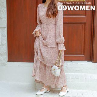 Plus Size Floral Maxi Layered Dress