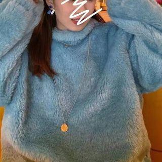 Plain Furry Pullover As Shown In Figure - One Size