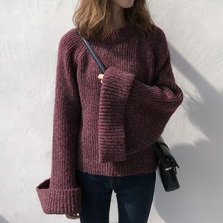 Wide Sleeve Knit Top