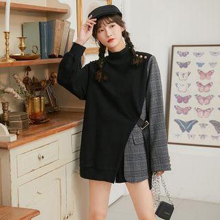 Plaid Panel Tie-strap Top