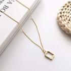 Alloy Rectangle Pendant Necklace Set Of 2 - Necklace - One Size