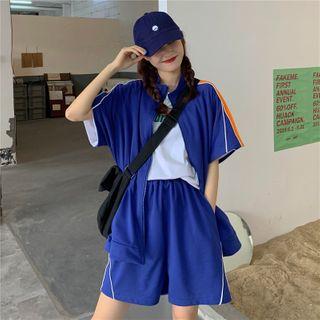 Set : Colour-block Top + Shorts