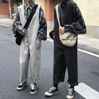 Plaid Shirt / Wide Leg Jumper Pants