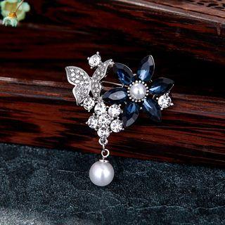 Embellished Flower Brooch