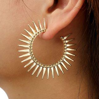 Alloy Sun Open Hoop Earring As Shown In Figure - One Size