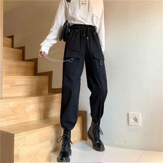Plain Big-pocket Shift Pants