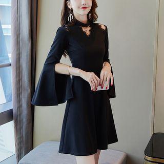 Slit Sleeve A-line Cocktail Dress