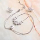 Bridal Set: Rhinestone Necklace + Earring