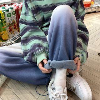 High-waist Print Drawstring Sweatpants