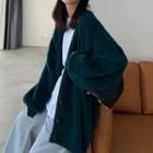 Boxy Furry Cardigan