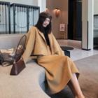 Double-breasted Jacket / Midi A-line Skirt