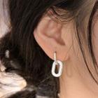 Geometric Rhinestone Sterling Silver Dangle Earring