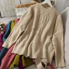 Distressed Loose-fit Sweater In 5 Colors