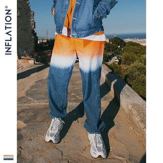 Couple Gradient Straight-cut Jeans
