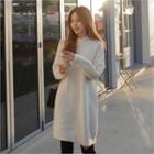 Crew-neck Wool Blend Sweater Dress