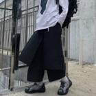 Layered Cropped Wide-leg Pants