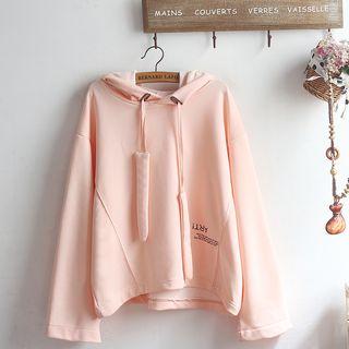 Lettering Oversize Hoodie Pink - One Size