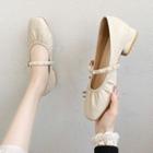 Chunky Heel Faux Pearl Mary Jane Shoes