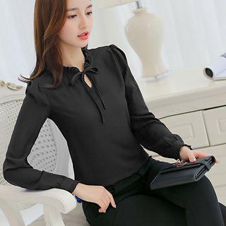 Frill Collar Long Sleeve Blouse