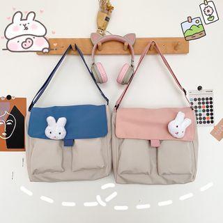 Rabbit Brooch Lightweight Crossbody Bag