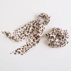 Leopard Print Bow Hair Tie / Scrunchie