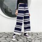 Striped Knitted Wide Leg Pants